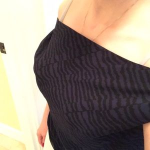 Blue and Black Zebra Stripe top